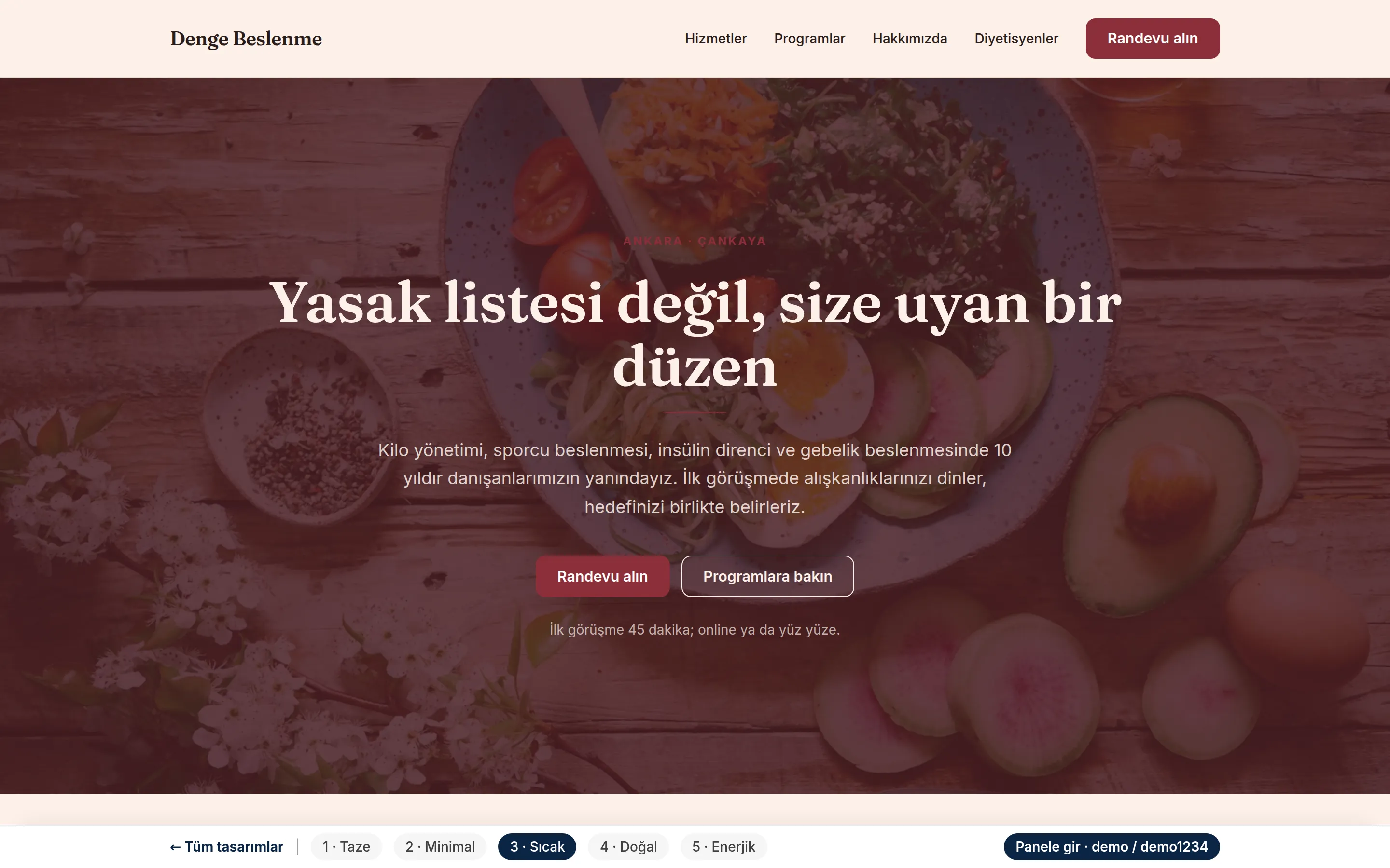 Tasarım 3 — Sıcak