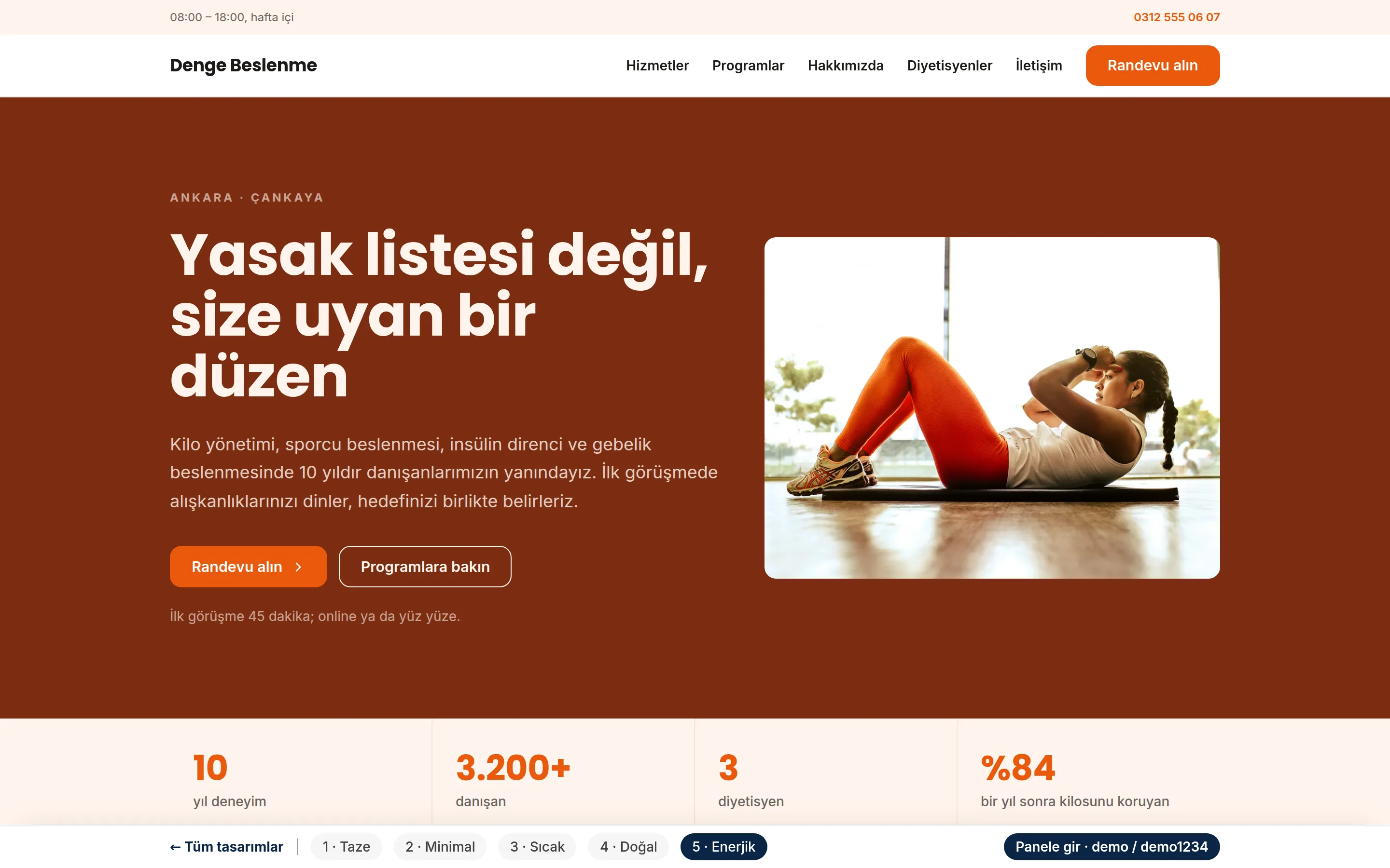 Tasarım 5 — Enerjik